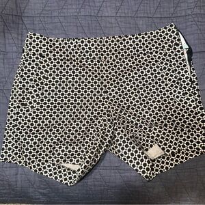 J. Crew Black and White Geometric Women's Shorts